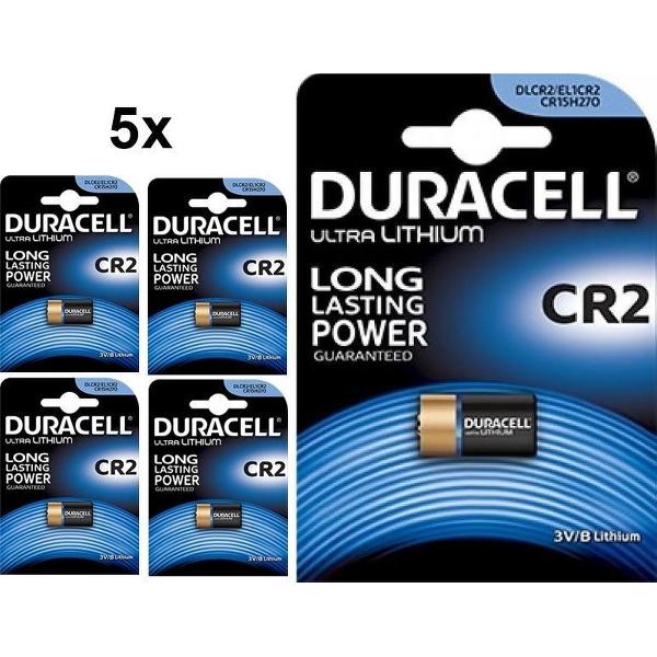 5 Stuks - Duracell CR2 EL1CR2 RLCR2 DR2R 3V Lithium batterij