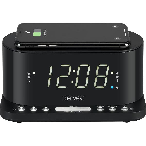 Denver CRQ-110 - Wekkerradio met Qi Charger - Zwart