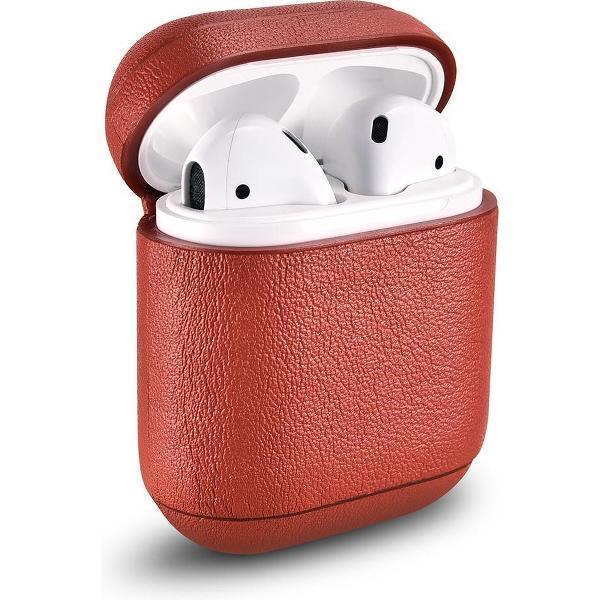 iCarer - Nappa Etui voor Apple AirPods - Rood
