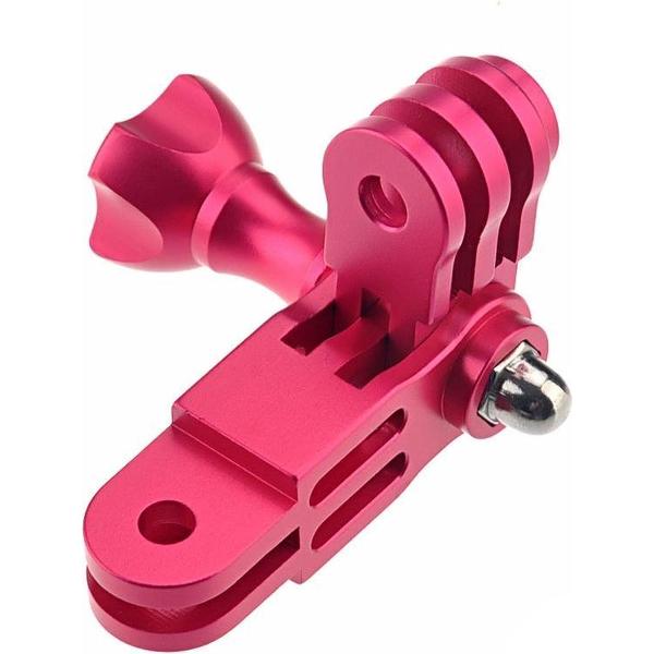 Aluminium Mount drieweg draaipenset voor GoPro NIEUWE HERO / HERO6 / 5/5 sessie / 4 sessie / 4/3 + / 3/2/1, Xiaoyi en andere actiecamera's (Magenta)