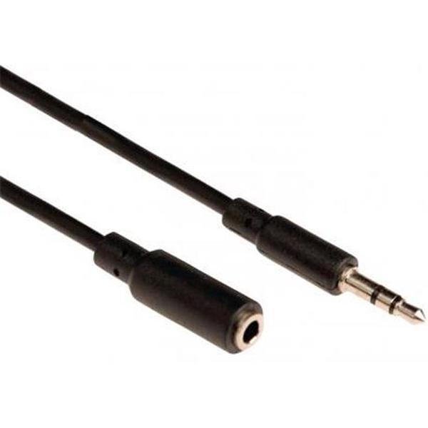 Audiokabel Stereo Jack 3,5mm Male Female 15M Zwart