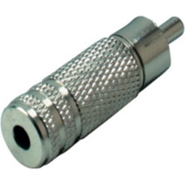 S-Impuls Tulp mono (m) - 3,5mm Jack mono (v) adapter / metaal