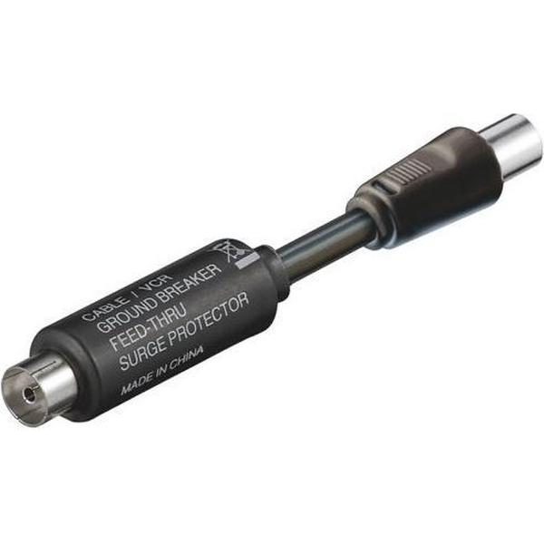 S-Impuls IEC (m) - IEC (v) coax mantelstroomfilter / aardlus isolator - 0,10 meter