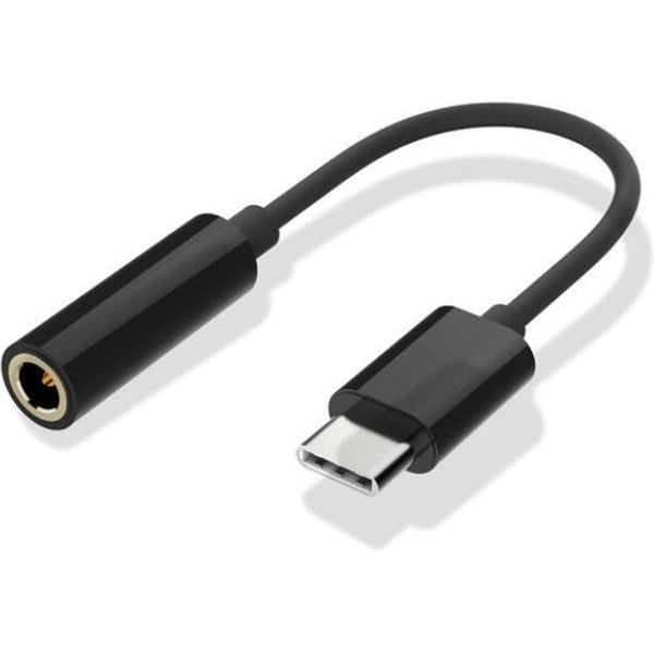 Dolphix USB-C naar 3,5mm Jack audio adapter - passief / zwart - 0,15 meter