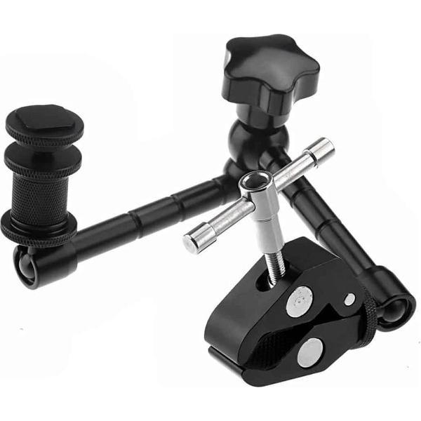 11 inch verstelbare wrijving Articulating Magic Arm + grote klauwen Clips voor DSLR / LCD Monitor (zwart)