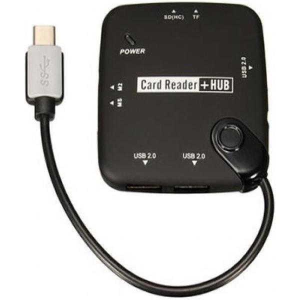 7 in 1 OTG USB C Hub en Card Reader, connection kit/hub/kaartlezer type C