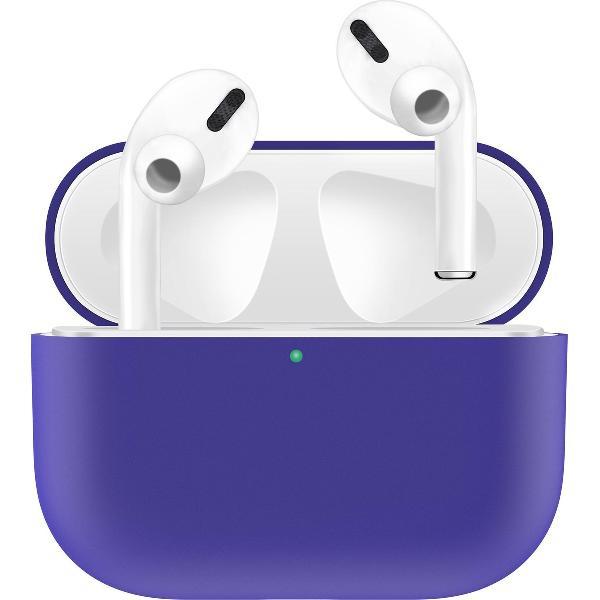 KELERINO. Siliconen Case voor Apple AirPods Pro - Hoesje - Donker Paars