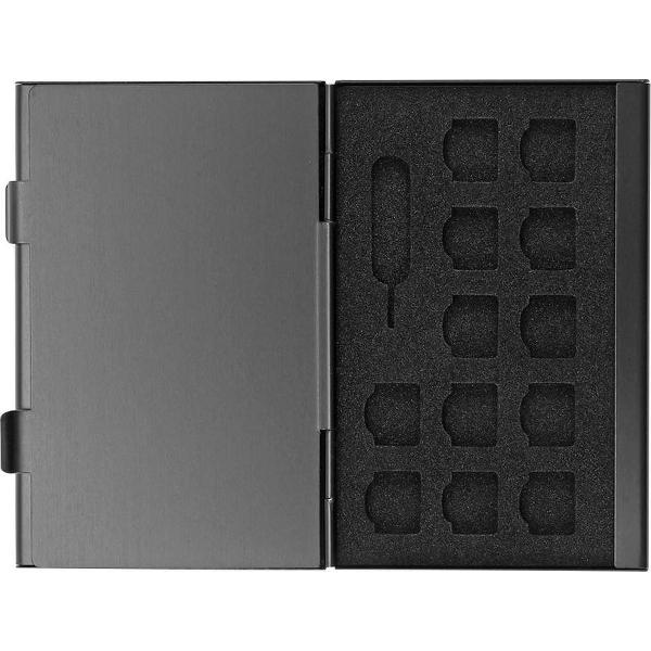 SD Card Case 21 in 1 zwart