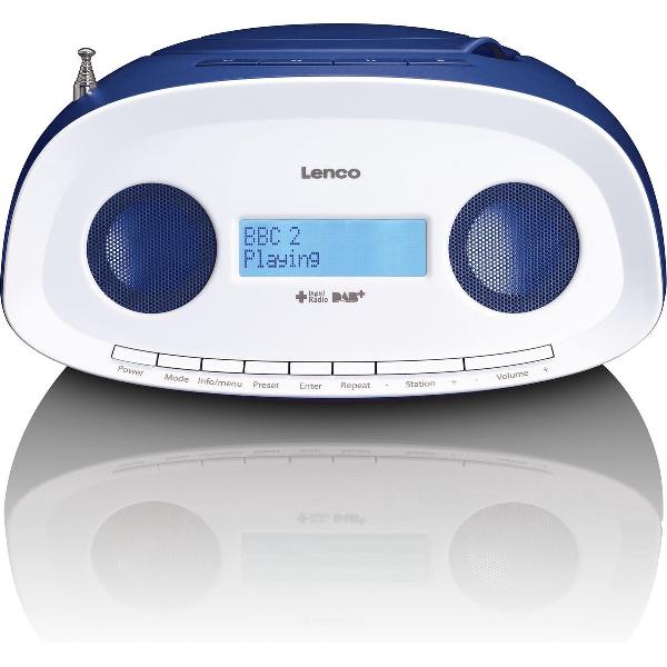 Lenco SCD-69 - Draagbare DAB+ Radio/CD-speler - Blauw/Wit