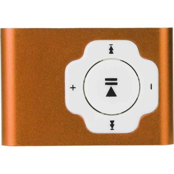 Mini mp3 speler | inclusief usb data kabel | geschikt voor micro sd-kaart (exclusief) | oranje