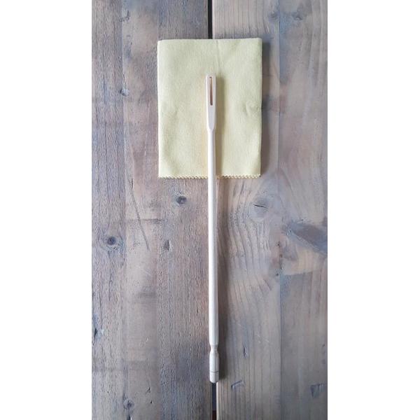 Schoonmaakstok en poetsdoek voor dwarsfluiten en andere zilveren instrumenten