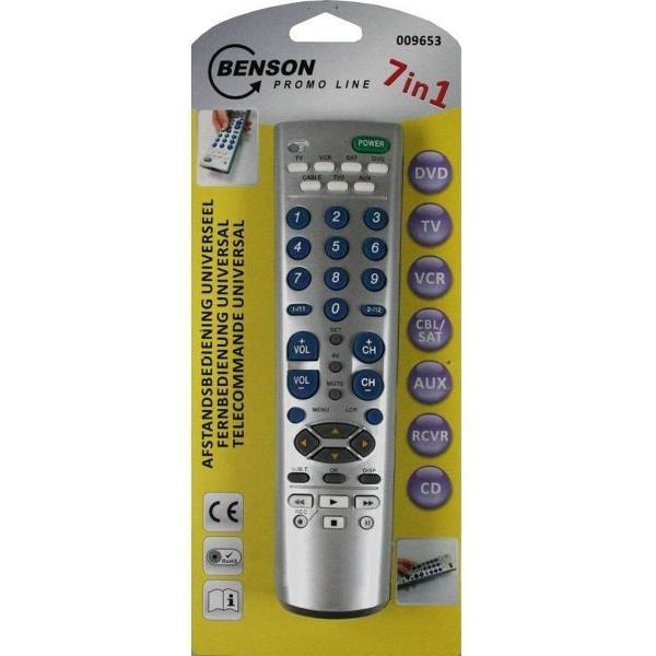 Afstandsbediening Universeel Zilver (7 in 1)