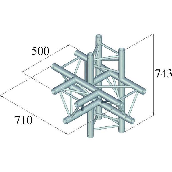 ALUTRUSS TRILOCK 6082AT-51 5-Way Piece /
