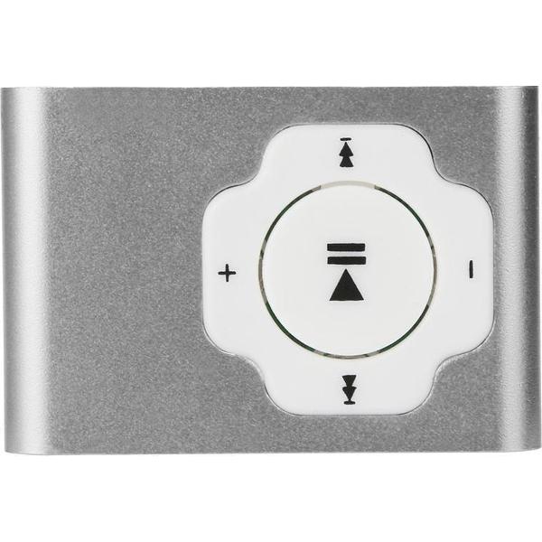 Mini mp3 speler | inclusief usb data kabel | geschikt voor micro sd-kaart (exclusief) | zilver
