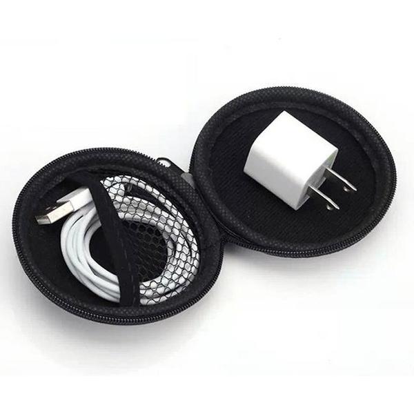 Draagbare case voor oortelefoon en laadkabels - opberg - etui - earpod storage - in-ear - cover - cable - spatwaterdicht - grijs - Geschikt voor Apple earpods - GRATIS VERZENDING