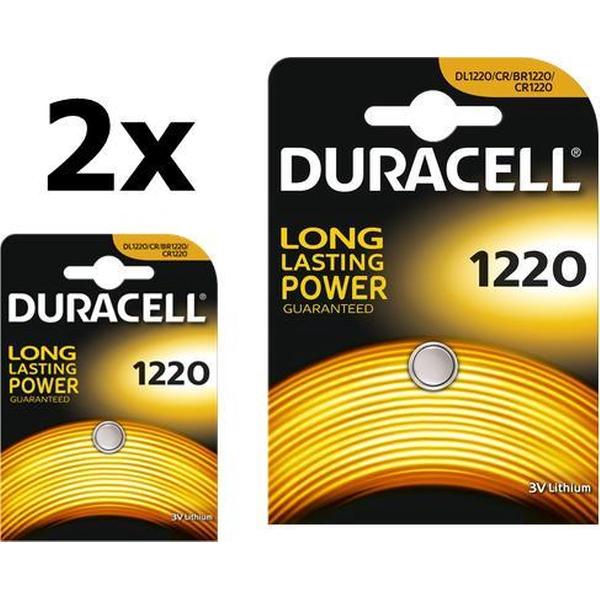 2 Stuks - Duracell CR1220 3V 36mAh lithium batterij