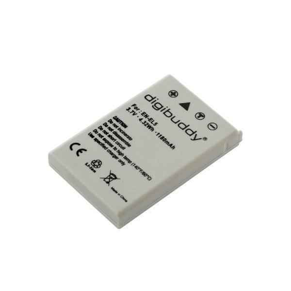 Digibuddy Camera accu compatibel met Nikon EN-EL5 / 1180 mAh
