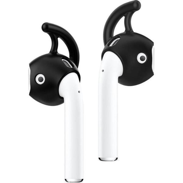 KELERINO. Anti-slip siliconen earhooks / earhoox / oorhaken voor Airpods 1 & 2 - Zwart