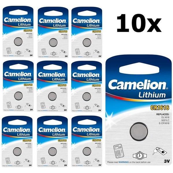 10 Stuks Camelion CR1616 3v lithium knoopcelbatterij