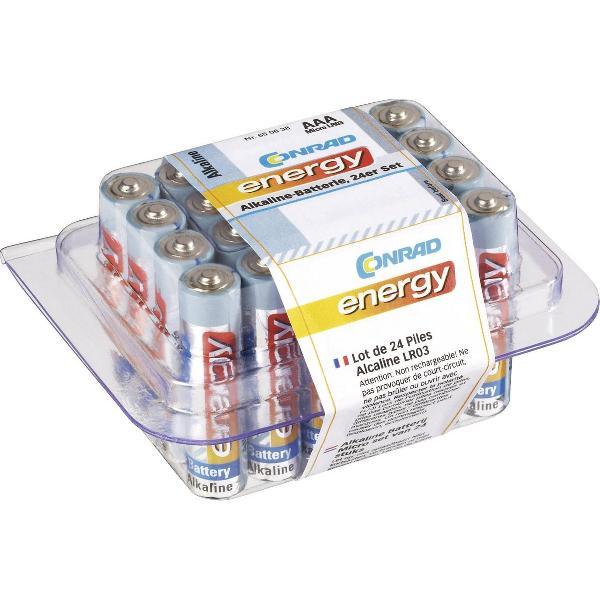 Conrad energy LR03 AAA batterij (potlood) Alkaline 1.5 V 24 stuk(s)