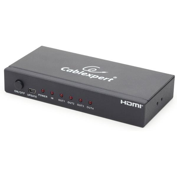 Cablexpert HDMI splitter 1 naar 4 met voedingsadapter