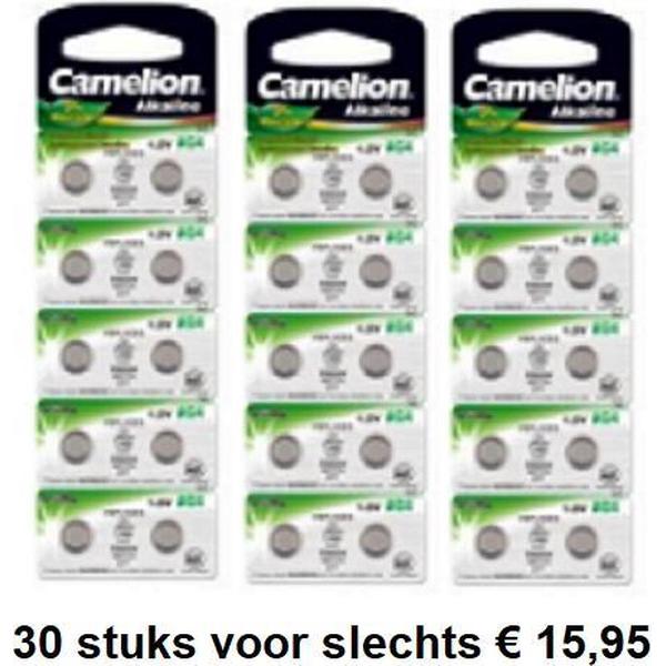 30 stuks - Knoopcel Batterijen1,5V / AG1 voor: G1 - LR621 - LR60 - 164 - SR621W - GP64A - 364 - DD-1246