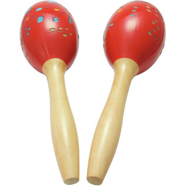 DIMAVERY Sambaballen hout - Maracas india - instrument - set van 2