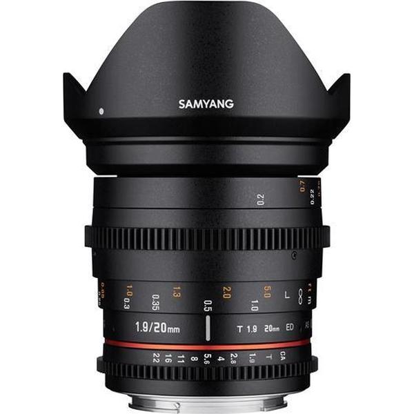 Samyang 20mm T1.9 VDSLR ED AS UMC Canon Systeemcamera