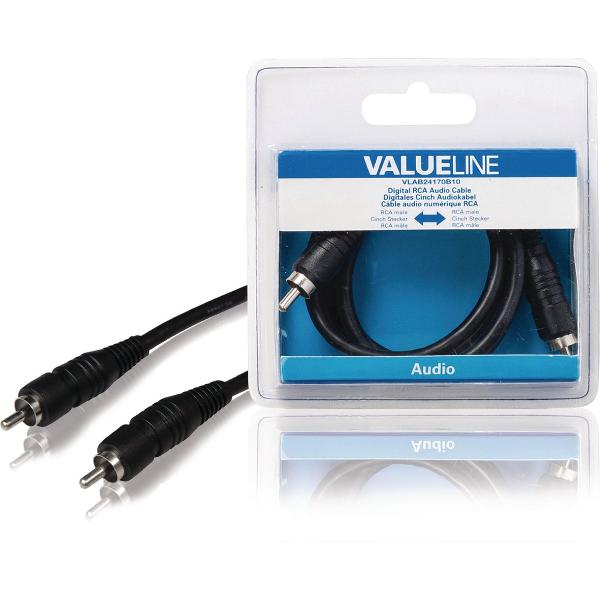 Valueline VLAB24170B10 Digitale Rca Audiokabel Rca Mannelijk - Rca Mannelijk 1,00 M Zwart