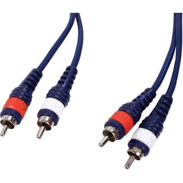 HQ 3m 2xRCA/2xRCA M/M 3m 2 x RCA 2 x RCA Blauw audio kabel