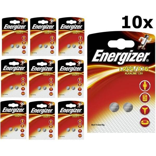 20 Stuks (10 Blisters a 2St) - Energizer G13 / LR44 / A76 1.5V knoopcel