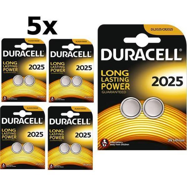 10 Stuks (5 Blister a 2St) Duracell CR2025 3V lithium knoopcel batterij
