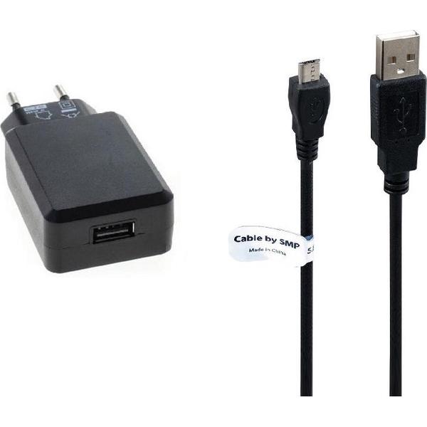 3A lader TUV gekeurd 2,2 m Oplaadkabel en oplader adapter met stekker. Past ook op Garmin. o.a. Speak, 010-01862-01, 010-01062-02, 010-01343-10, 010-01168-00