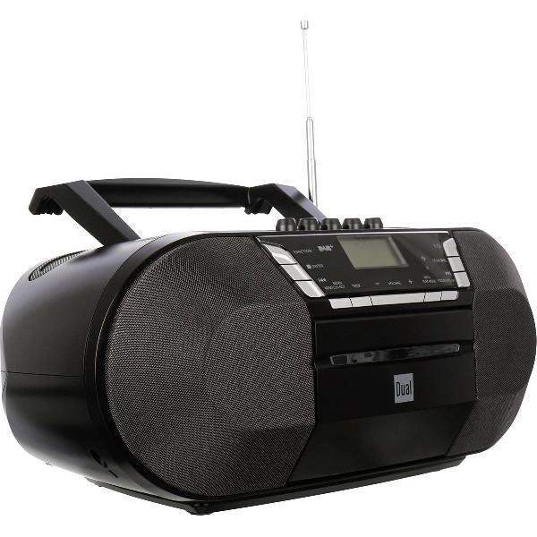Dual DAB-P 200 Radio/CD-speler DAB+, FM AUX, CD, Cassette, USB Zwart