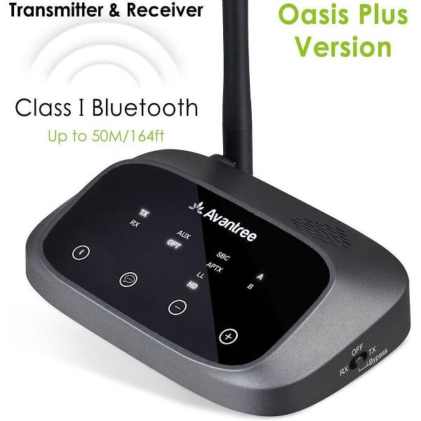 Avantree Oasis Plus - aptX HD Long Range Bluetooth 5.0 Transmitter Receiver