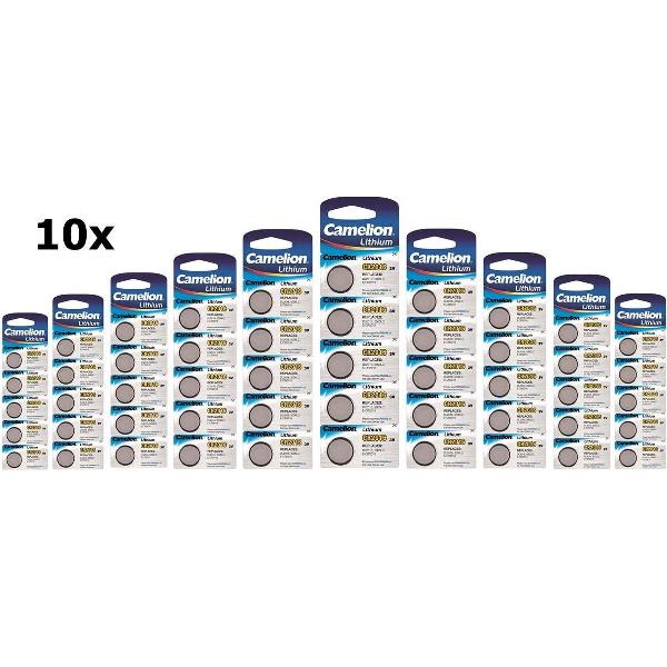 50 Stuks (10 Blisters a 5St) - Camelion CR2016 Professional Electronics 3V 90mAh Lithium knoopcel