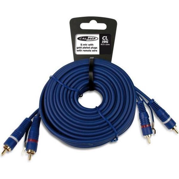 Caliber CL195 RCA kabel 5 m - Blauw