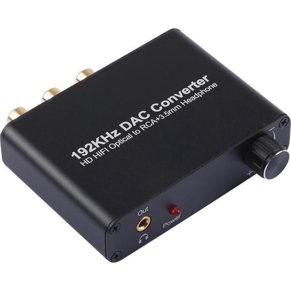 192 KHz DAC Converter HD HIFI Optisch naar RCA + 3.5mm hoofdtelefoon