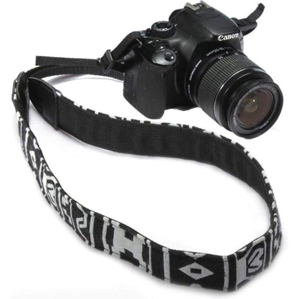 DSLR Vintage - Nek Strap Band - Zwart/Wit