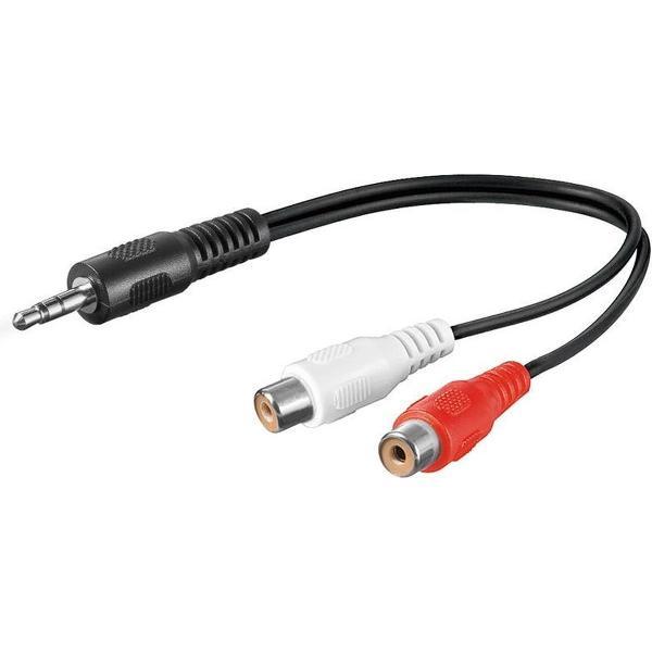 Goobay 3,5mm Jack (m) - Tulp (v) stereo audio adapter kabel - 0,20 meter