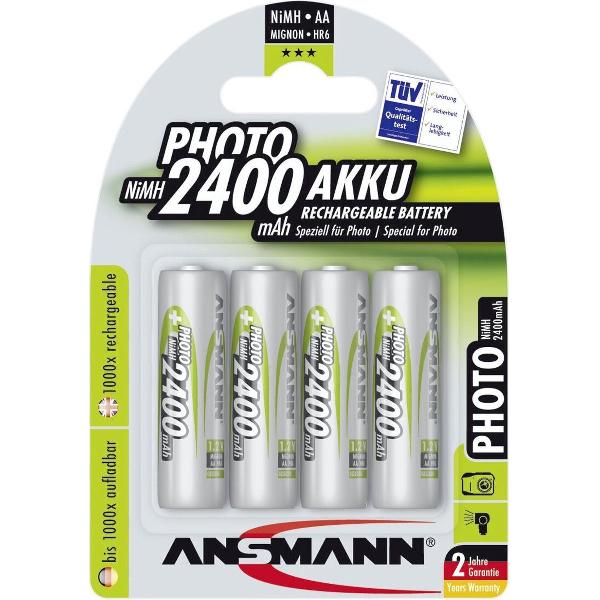 Ansmann AA 2400 mAh Oplaadbare Batterijen - 4 stuks
