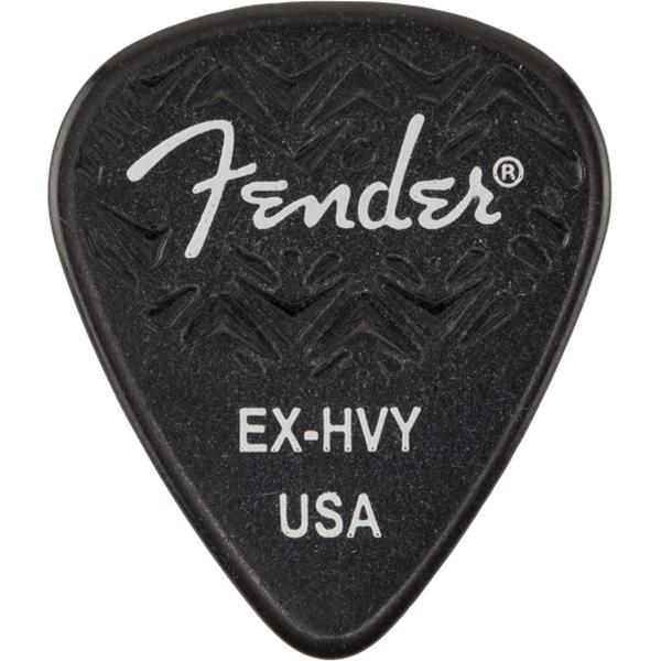 Fender Wavelength Picks 351, Extra Heavy Picks, Set van 6, zwart