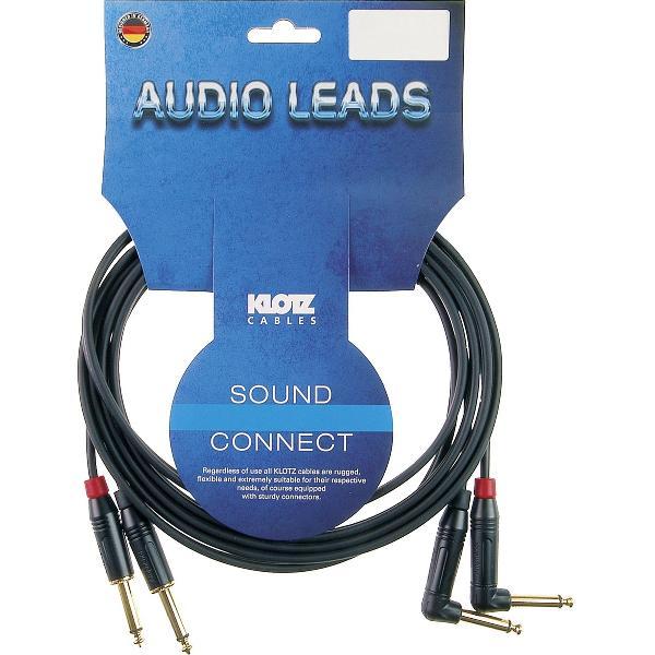 Twin-Instuk-kabel KeyMaster 9m jack recht/gehoekt,KMPR0900