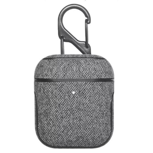 Siliconen Hardcase Hoes - Lichtgrijs/Zwart - voor Apple Airpods 1 en 2