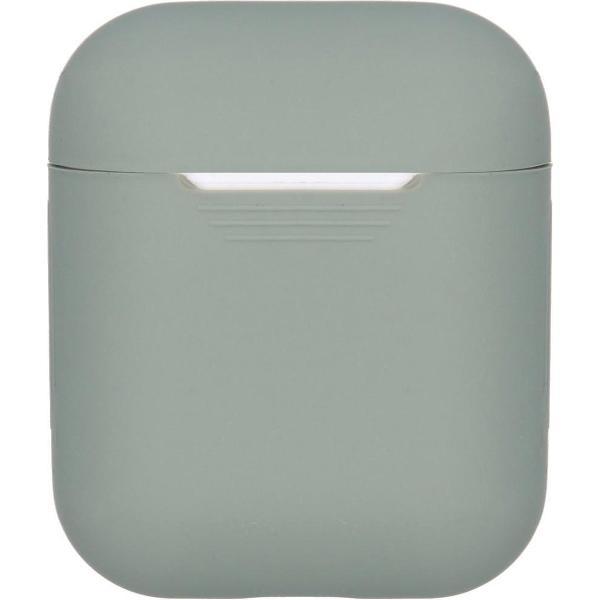 Siliconen Bescherm Hoesje Cover Army Groen/Grijs voor Apple AirPods 1+2 Case