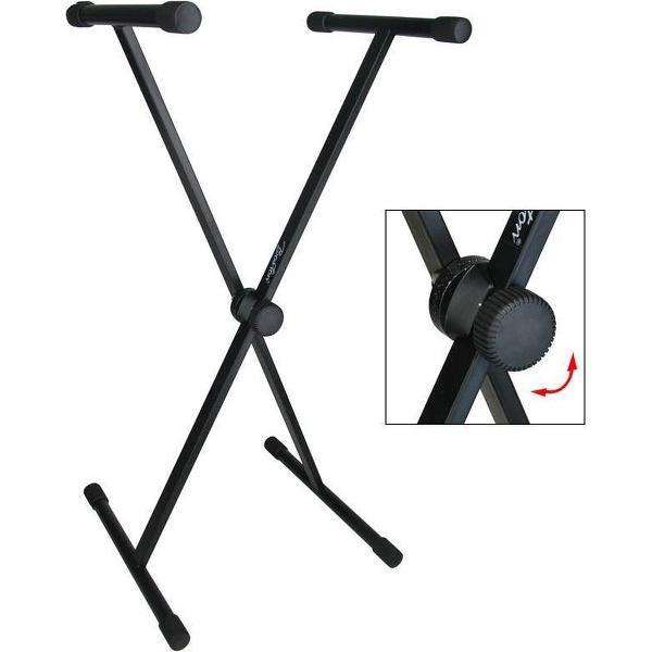 Keyboardstandaard - keyboardstatief - professioneel - 35cm lange dragers - X-model - twist lock - zwart