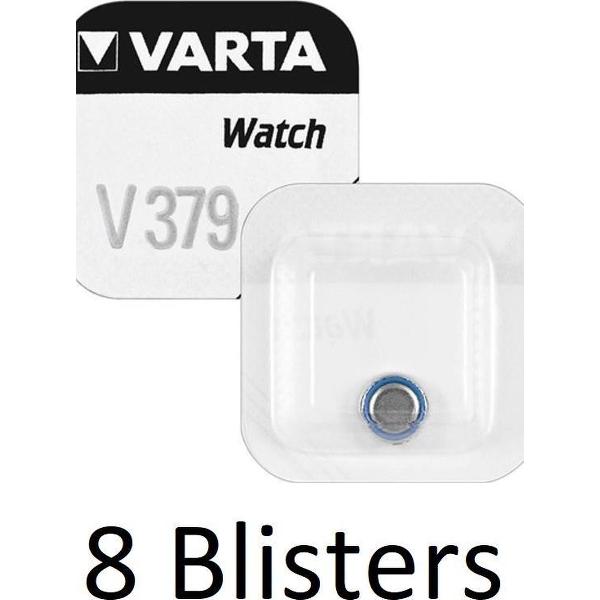 8 Stuks (8 Blisters a 1 st) Varta SR521 SW/SR63 SW/V379 Single-use battery Zilver-oxide 1,55 V