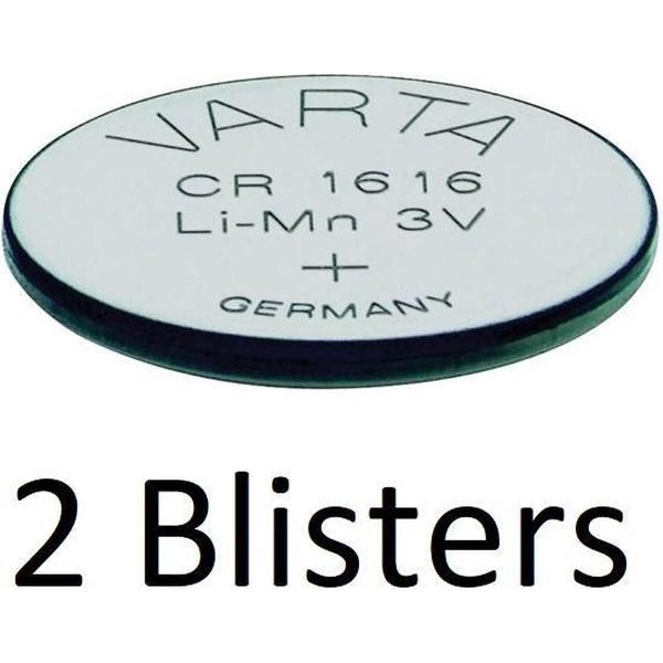 2 Stuks (2 Blisters a 1 st) Varta CR1616 Wegwerpbatterij Lithium