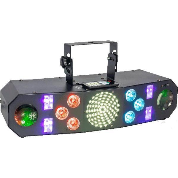 4 in 1 lichteffect met wash, moon, strobe & UV effect met DMX
