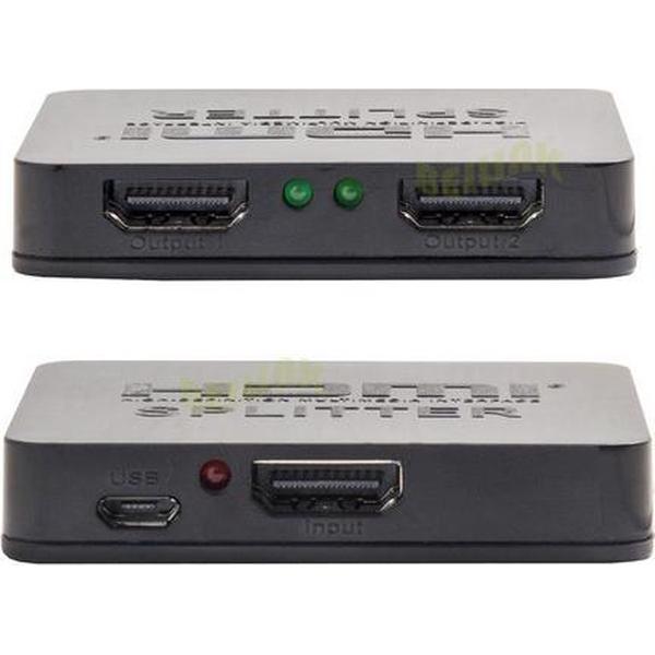 4K HDMI splitter 1x IN 2x UIT / Full HD support 3D / HaverCo
